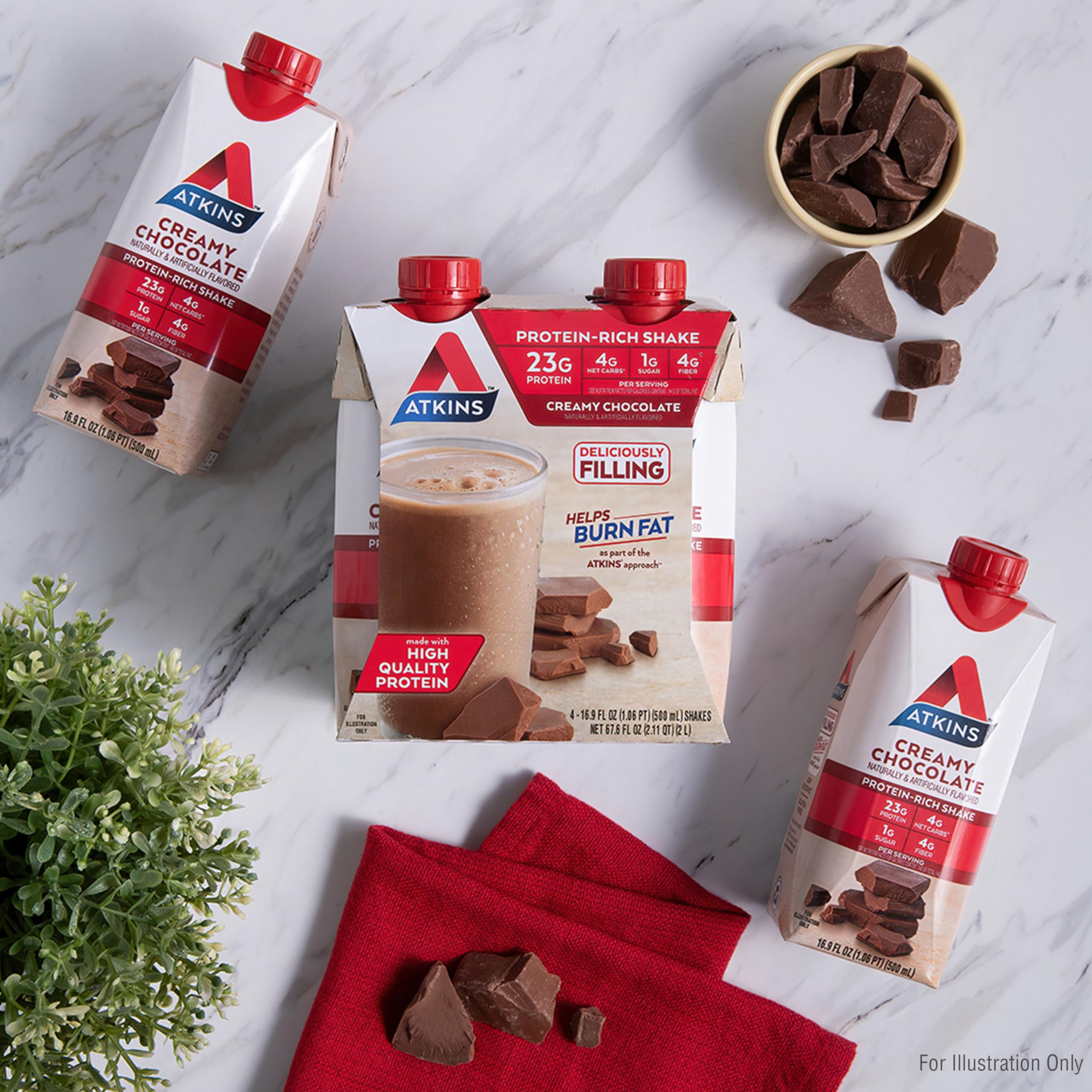 Atkins etiqueta nutricional zoom para verificar carbohidratos y fibras