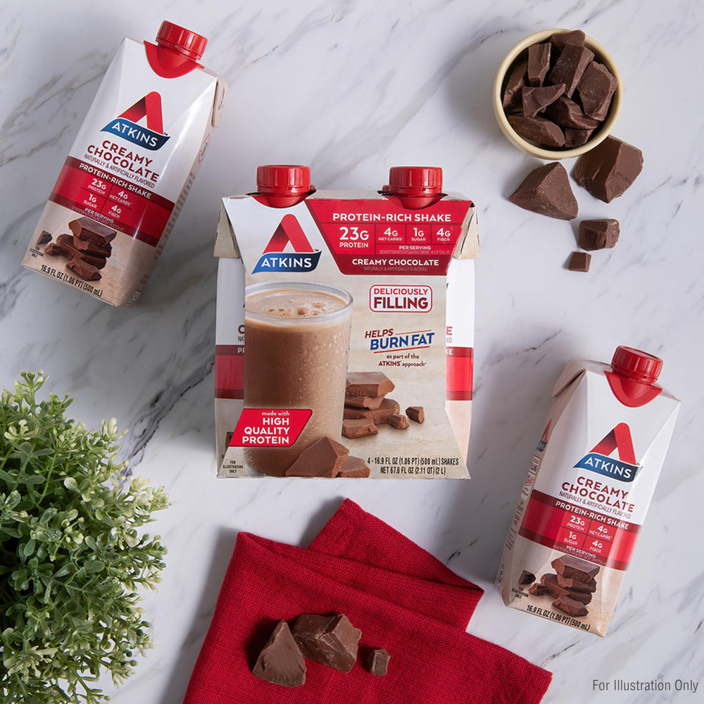 Atkins etiqueta nutricional zoom para verificar carbohidratos y fibras