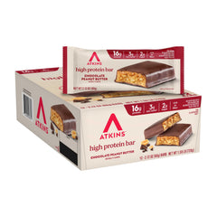 Atkins empaque frontal que muestra sabor y conveniencia