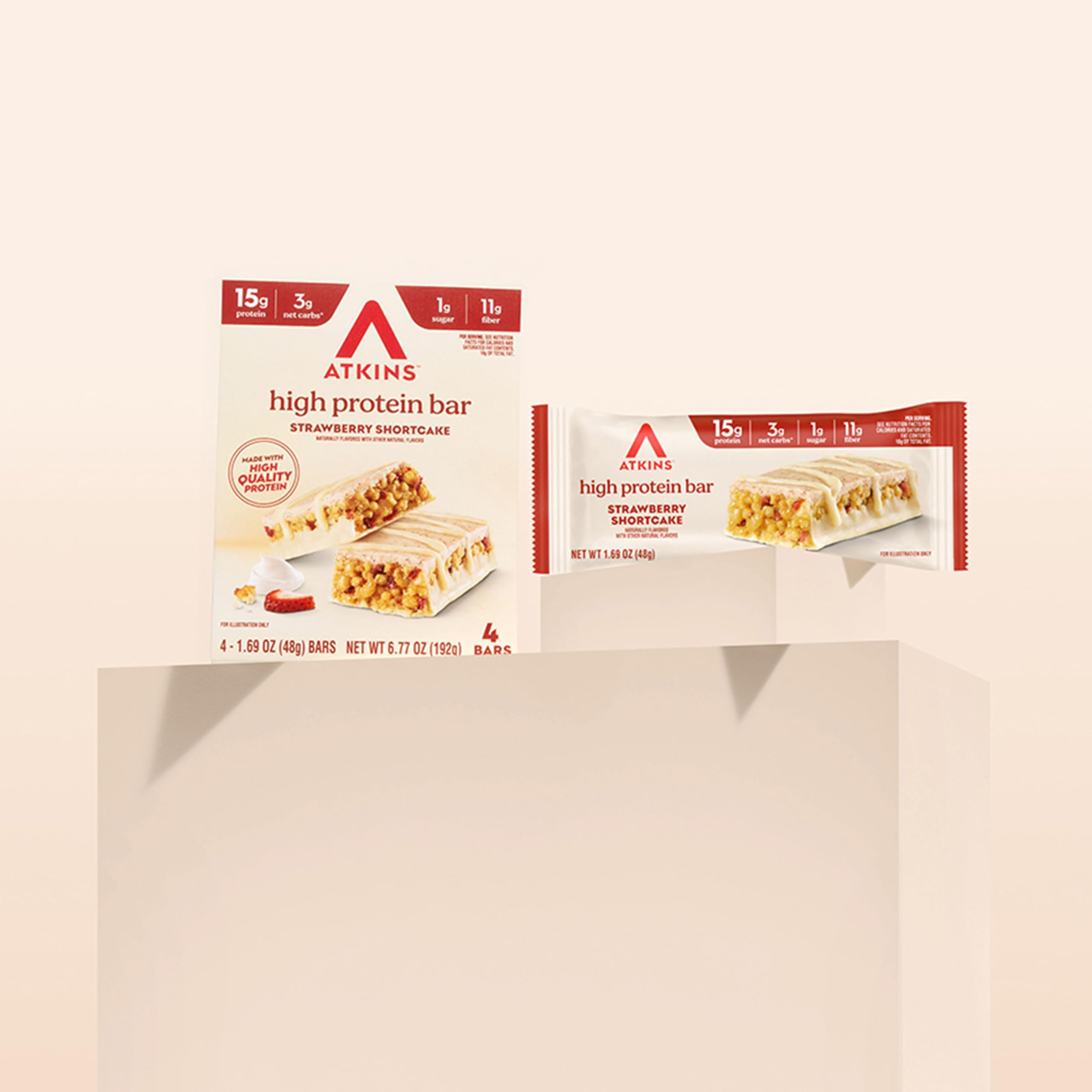 Atkins barra en escena cotidiana para snack práctico y proteico