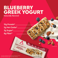Atkins detalle del recubrimiento estilo yogur griego con textura cremosa y atractivo