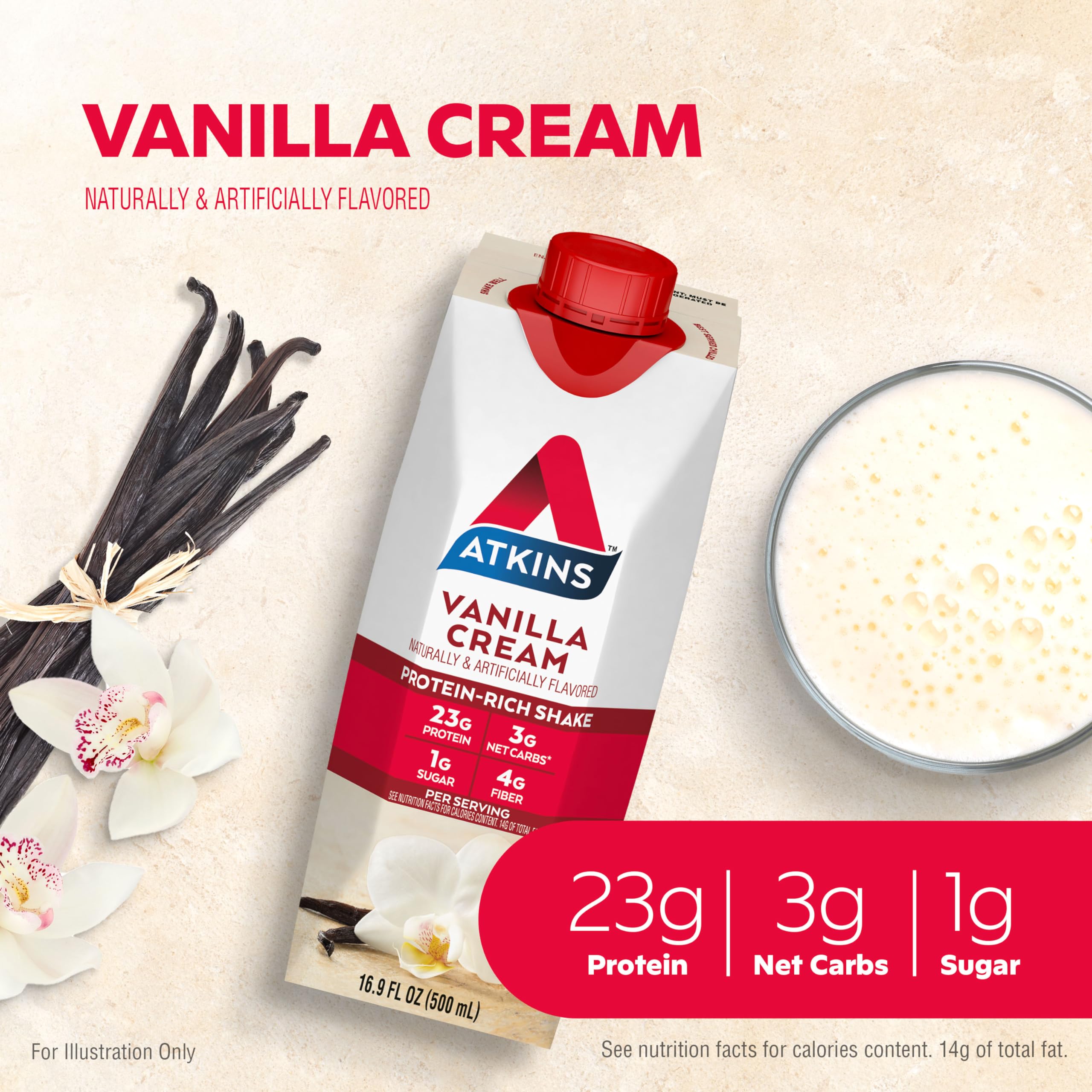 Atkins textura cremosa de batido para una sensación indulgente