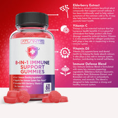 Atlantis Nutrition gomita en primer plano, textura masticable y sabor a baya