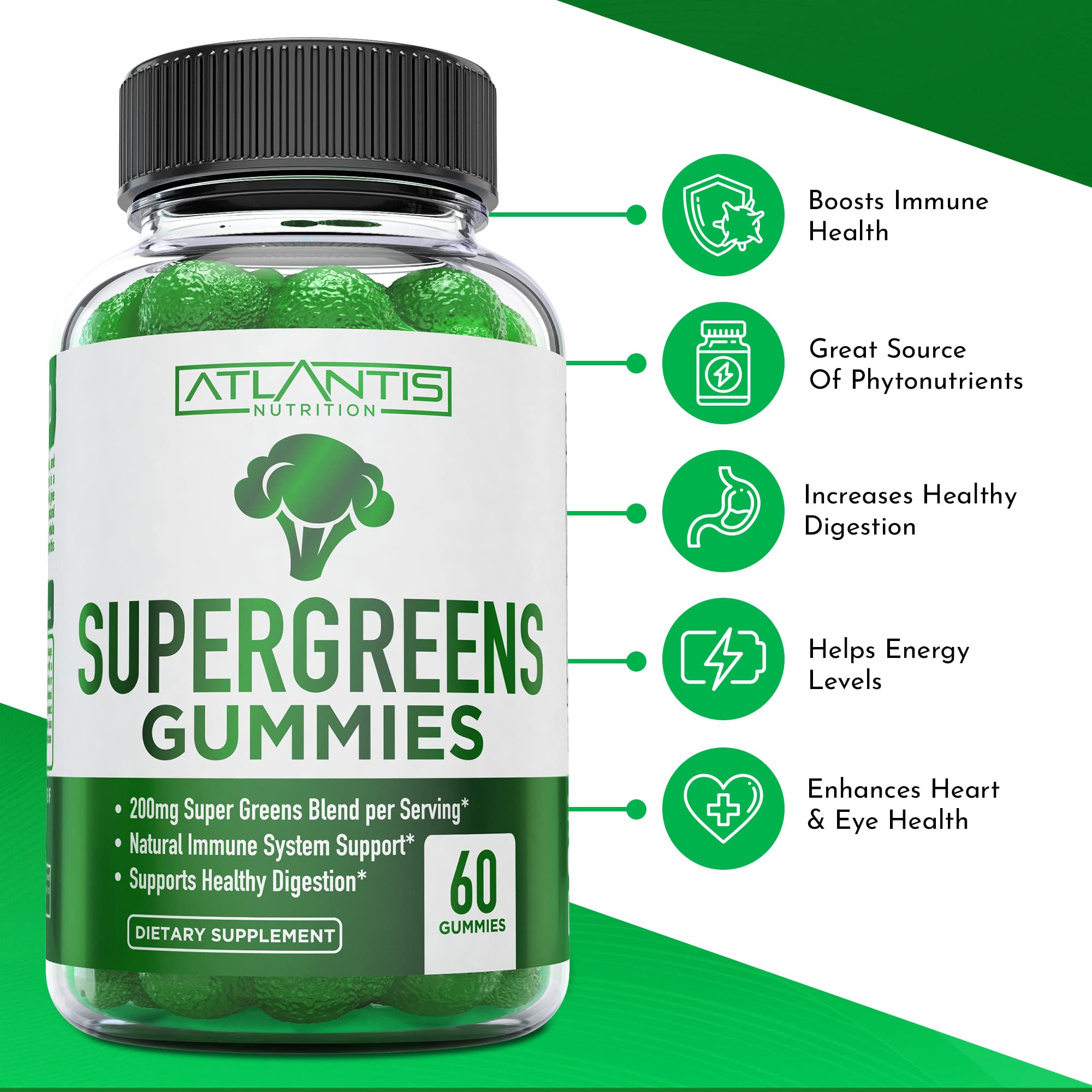 Atlantis Nutrition primer plano de textura de la gomita y aspecto masticable