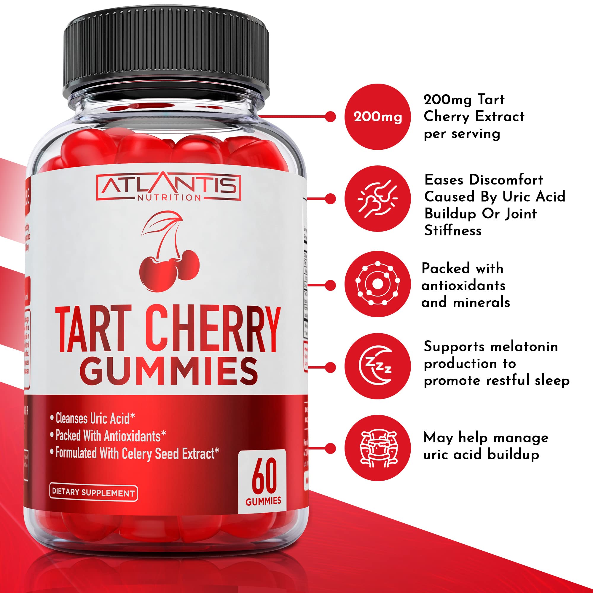 Primer plano de la textura de una gomita Atlantis Nutrition, fácil de masticar