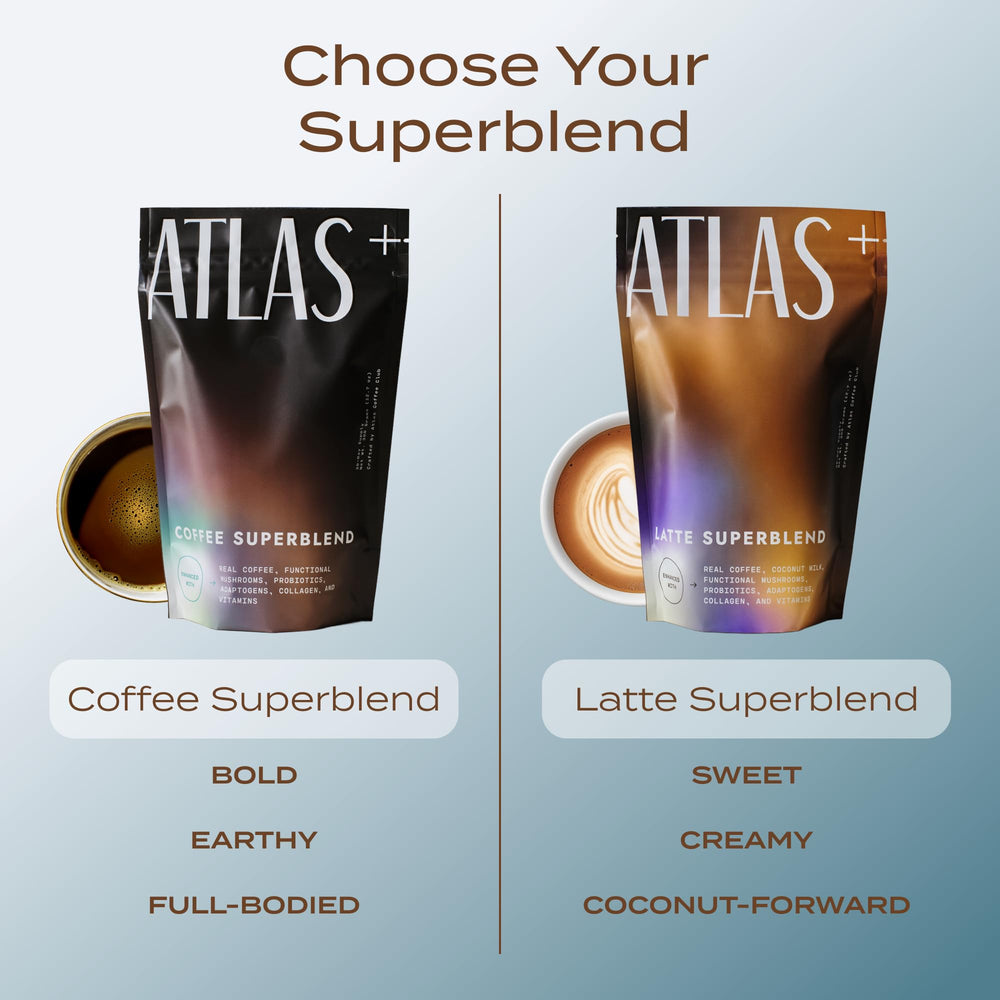 Atlas Coffee Club taza servida lista para beber con aspecto cremoso y aromático