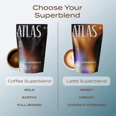 Atlas Coffee Club taza servida lista para beber con aspecto cremoso y aromático