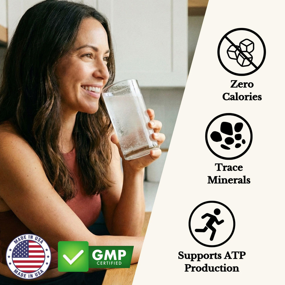 Atom & Root etiqueta con lista de ingredientes y certificaciones para transparencia