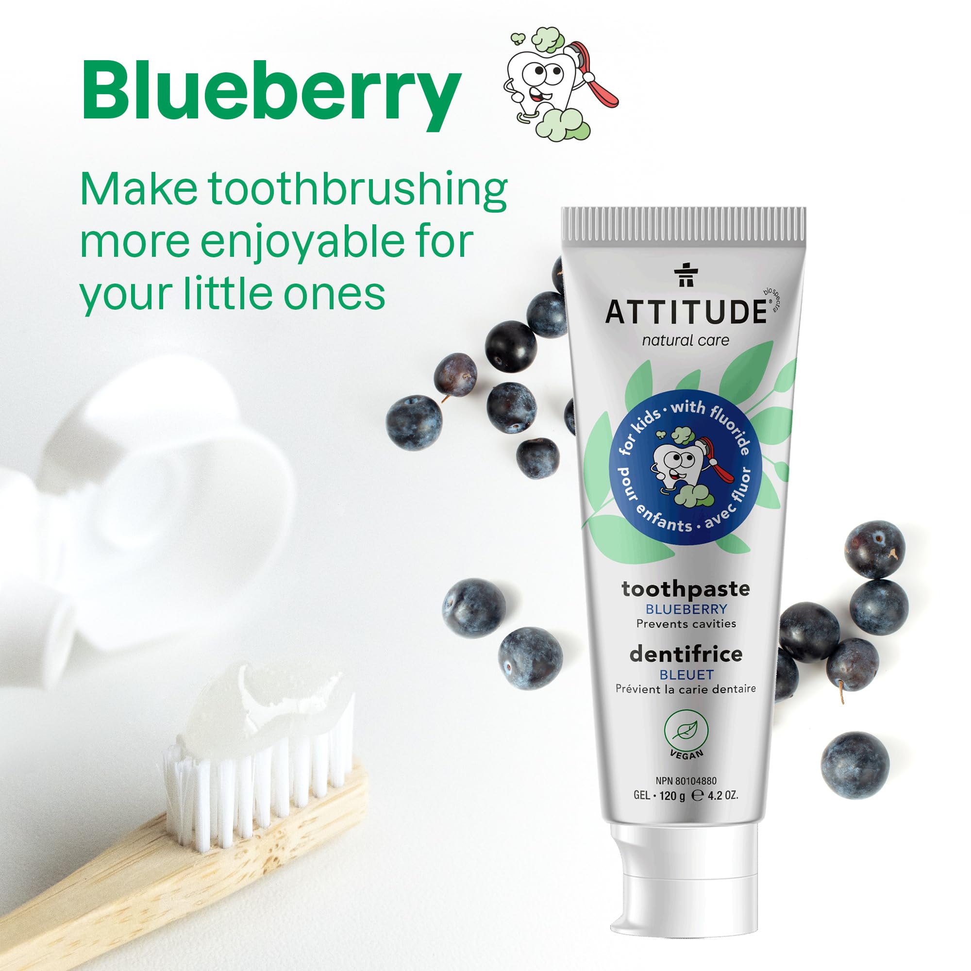BIO SPECTRA ATTITUDE etiqueta con ingredientes y mención de flúor visible