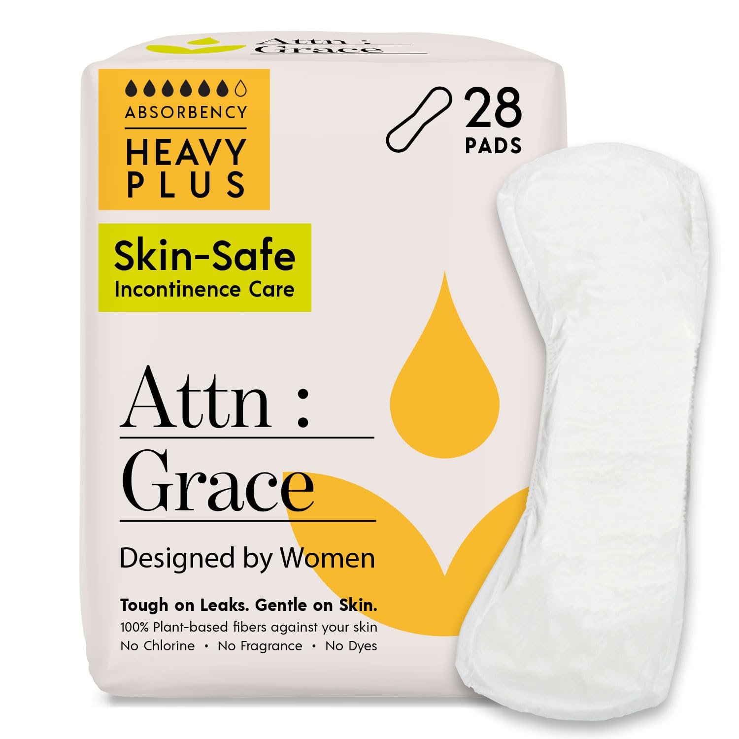 ATTN : GRACE frente del empaque mostrando 28 unidades y ventaja natural