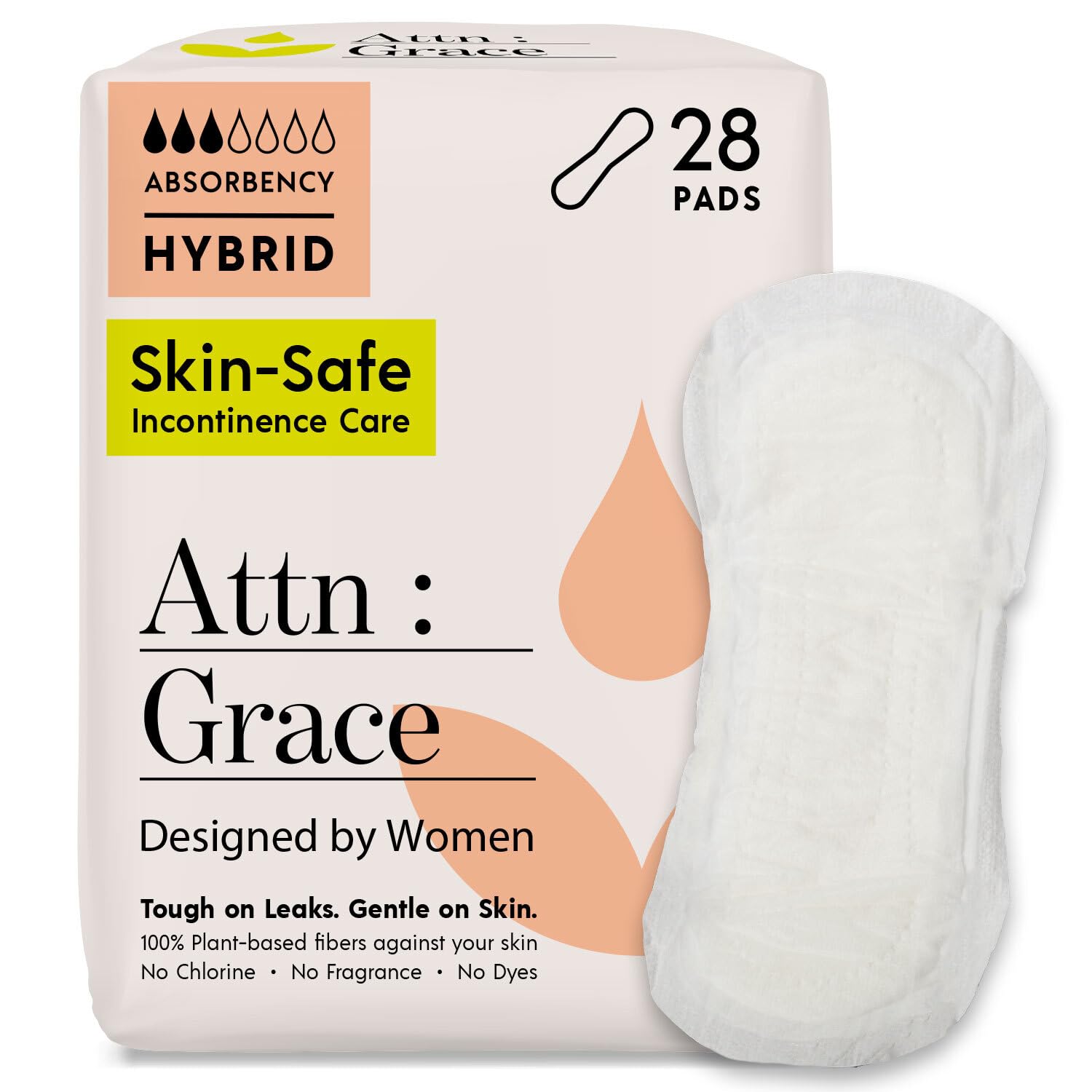 ATTN : GRACE empaque frontal mostrando 28 unidades y beneficio de discreción