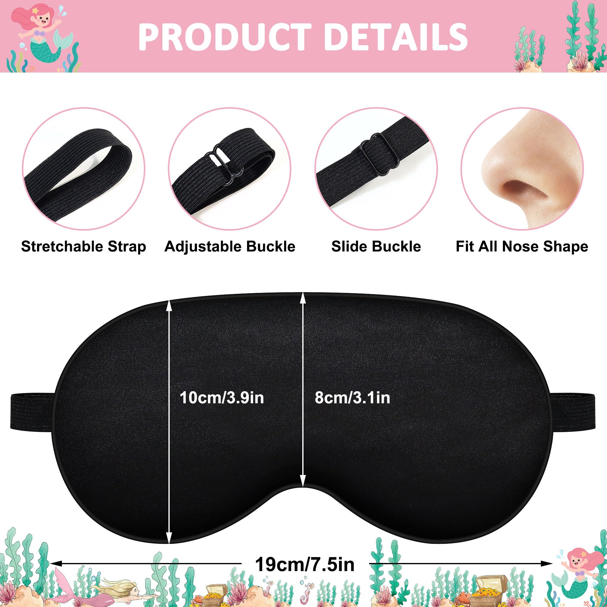 AUDFA antifaz océano frontal, diseño divertido y oscuridad total
