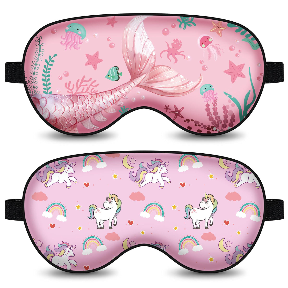 AUDFA antifaz unicornio frontal, confort y bloqueo de luz