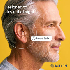 Audien Atom Air en uso durante conversación facilita oír voces