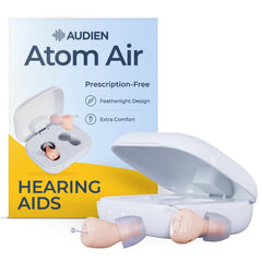 Audien Atom Air vista frontal discreta y elegante mejora la confianza