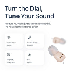 Tres puntas de silicona Audien Atom One (S/M/L) para ajuste personalizado y confort