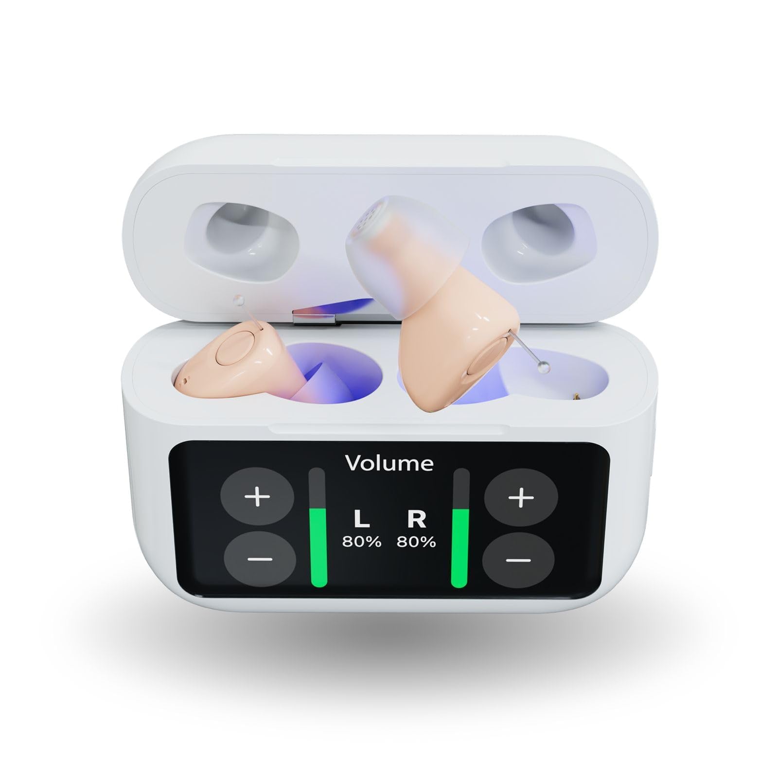 Audien Atom X audífonos detalle de auricular, diseño discreto y ajuste cómodo
