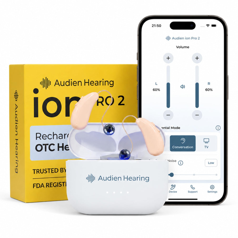 audien Ion Pro 2 vista frontal mostrando diseño cómodo y rendimiento claro