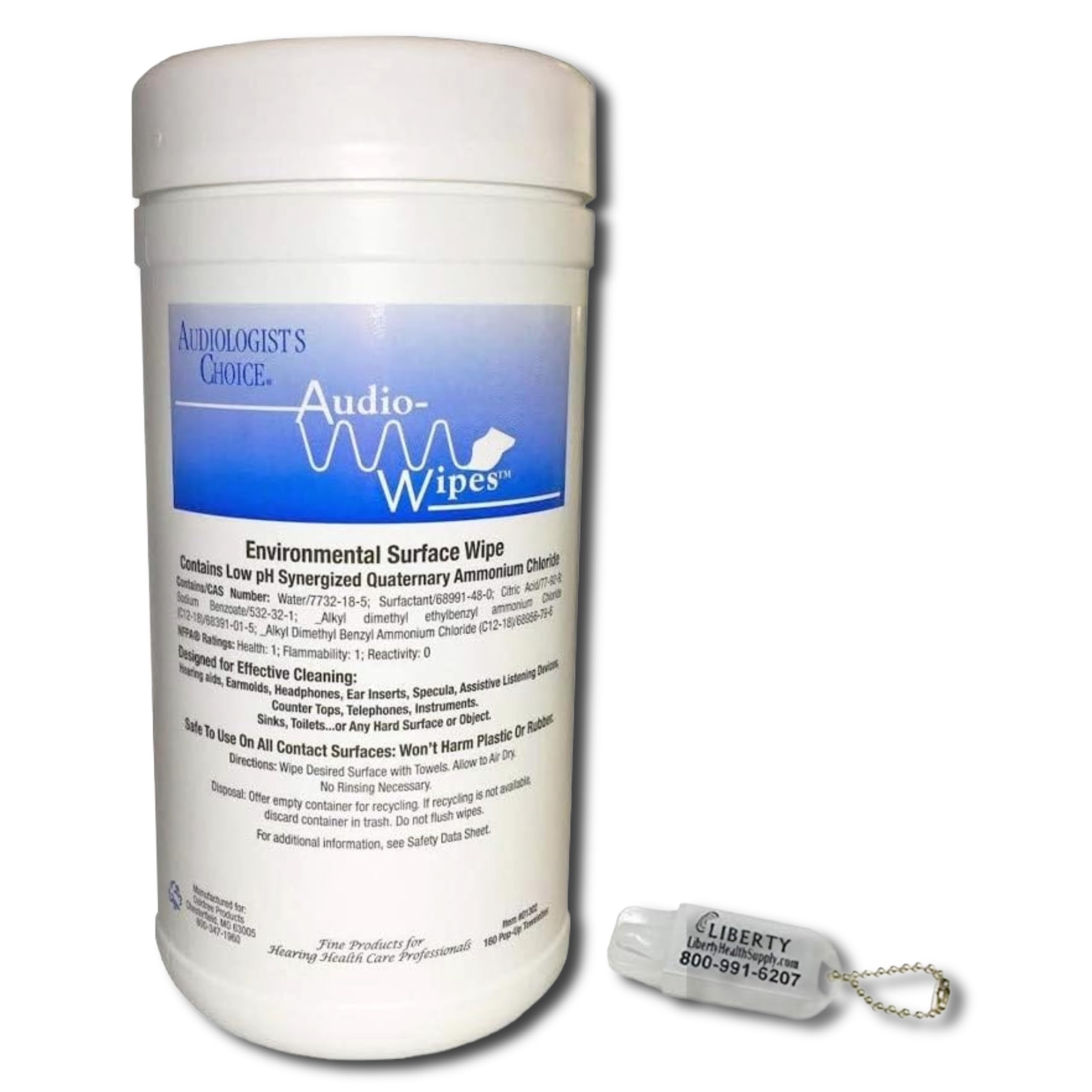 AUDIO - WIPES bote frontal mostrando 160 toallitas y facilidad de dispensado
