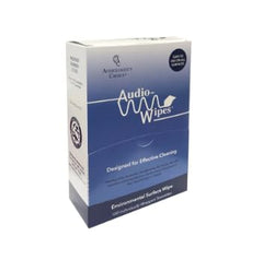 Audio-Wipes paquete abierto mostrando las 100 unidades listas