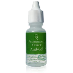 Audiologist's Choice botella frente con gotero, facilita colocación y sellado