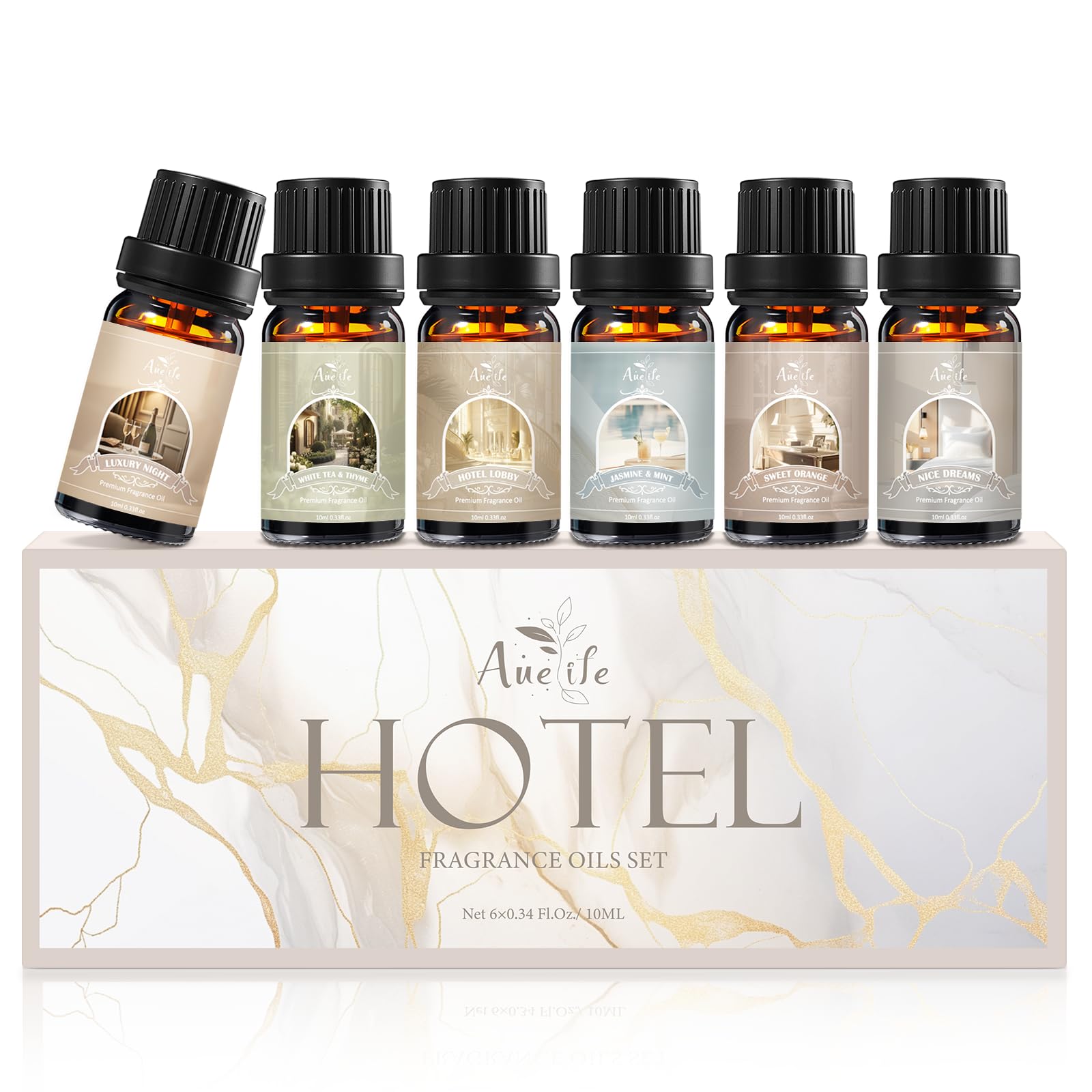 Auelife set frontal empaque elegante y profesional, ideal para regalo