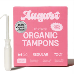 August empaque frontal mostrando las tres cajas y beneficio ecológico