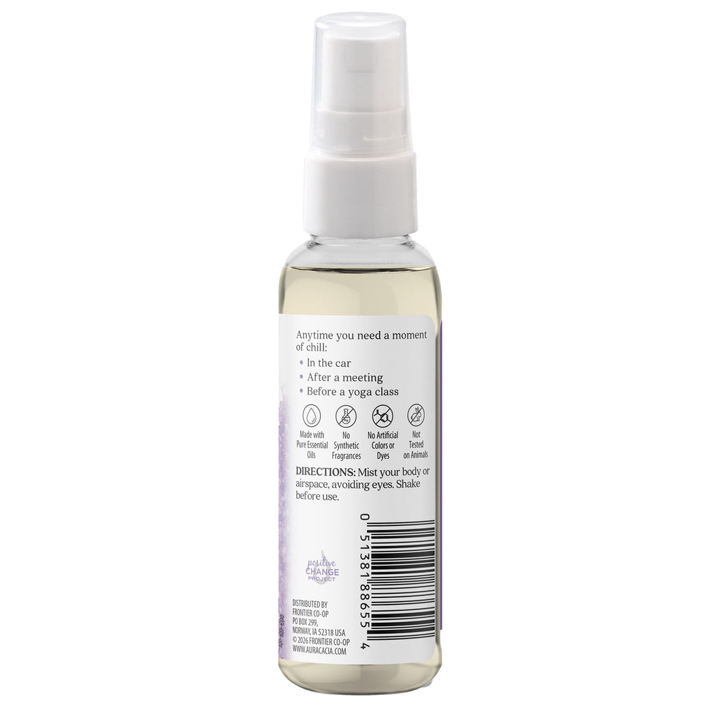 Aura Cacia atomizador en primer plano, diseño fácil de usar beneficio movilidad