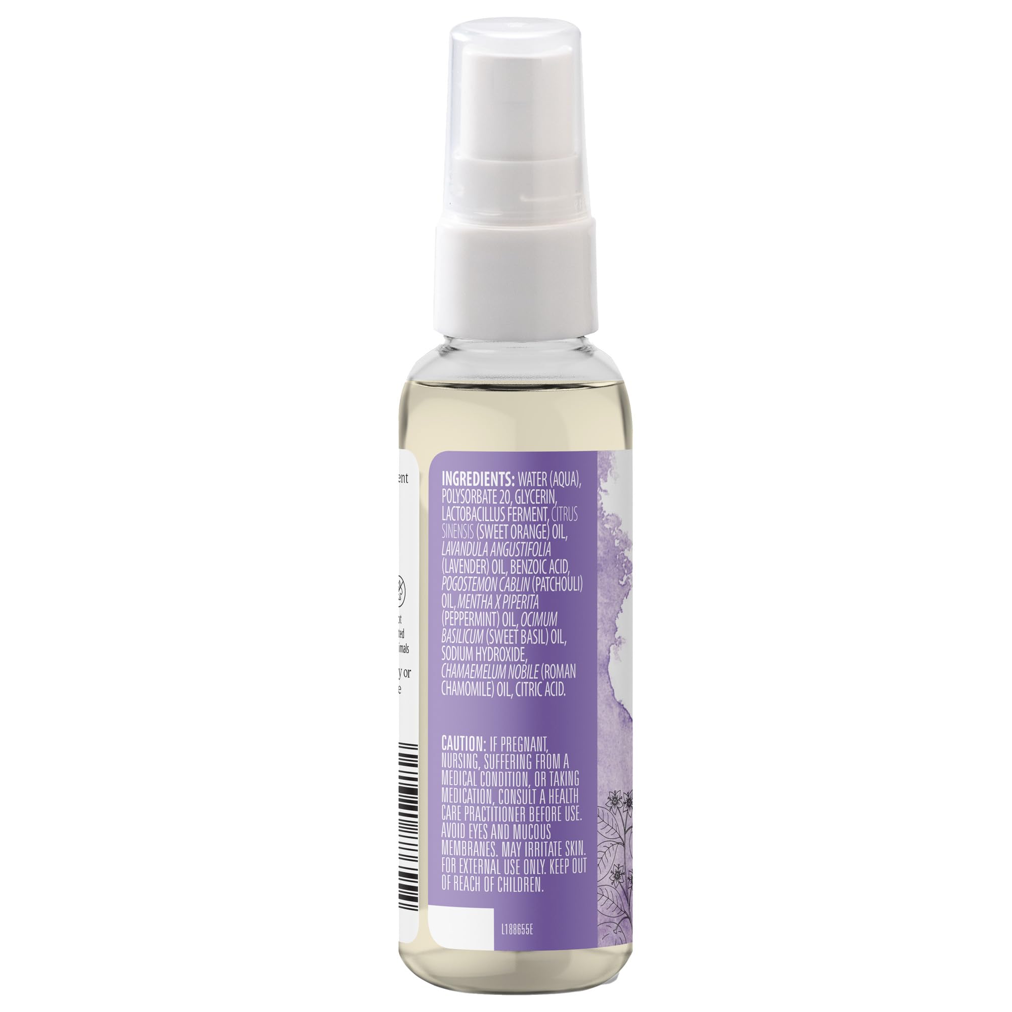 Aura Cacia niebla fina en uso, visual de textura y difusión rápida