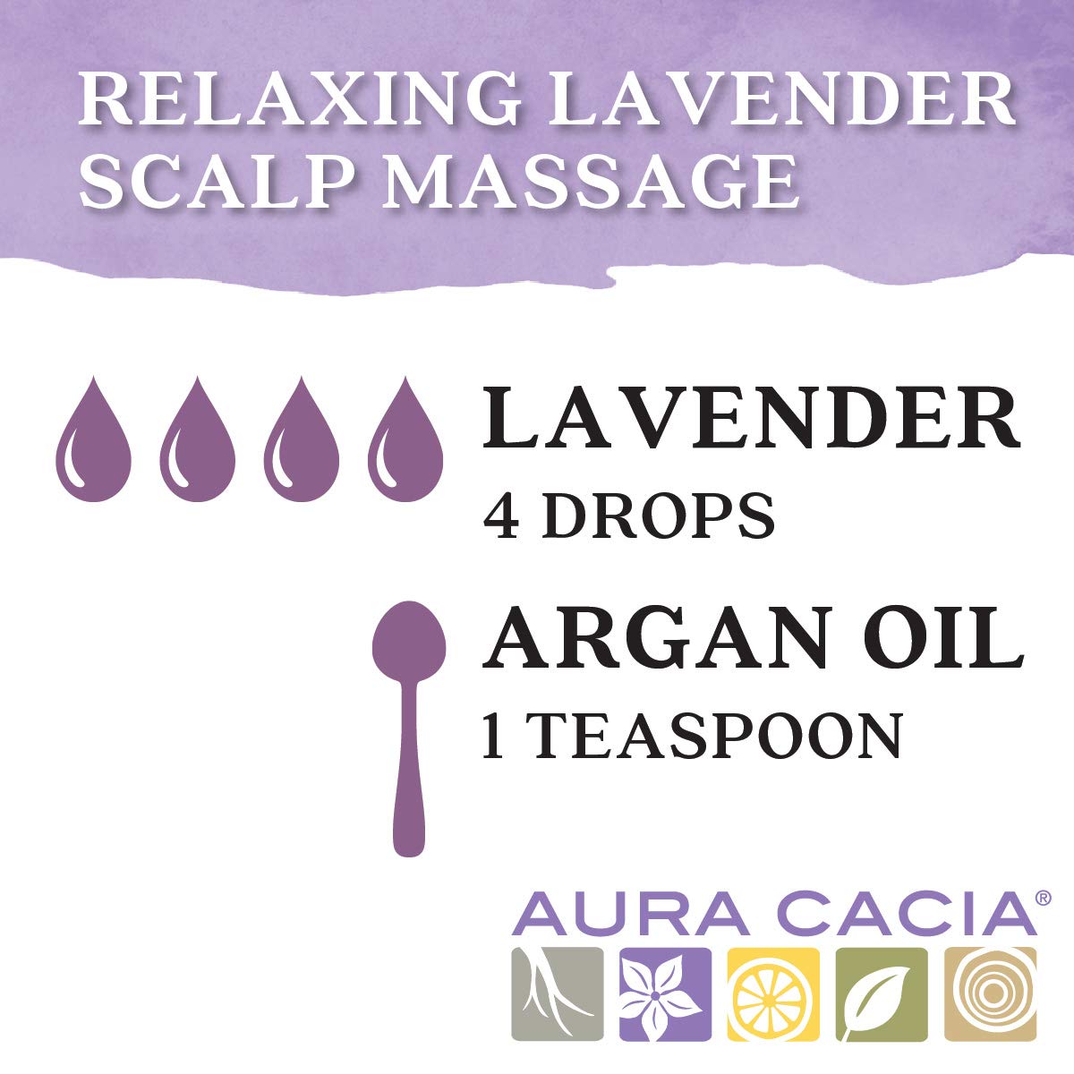 Aura Cacia etiqueta de lavanda y eucalipto con lectura clara de ingredientes