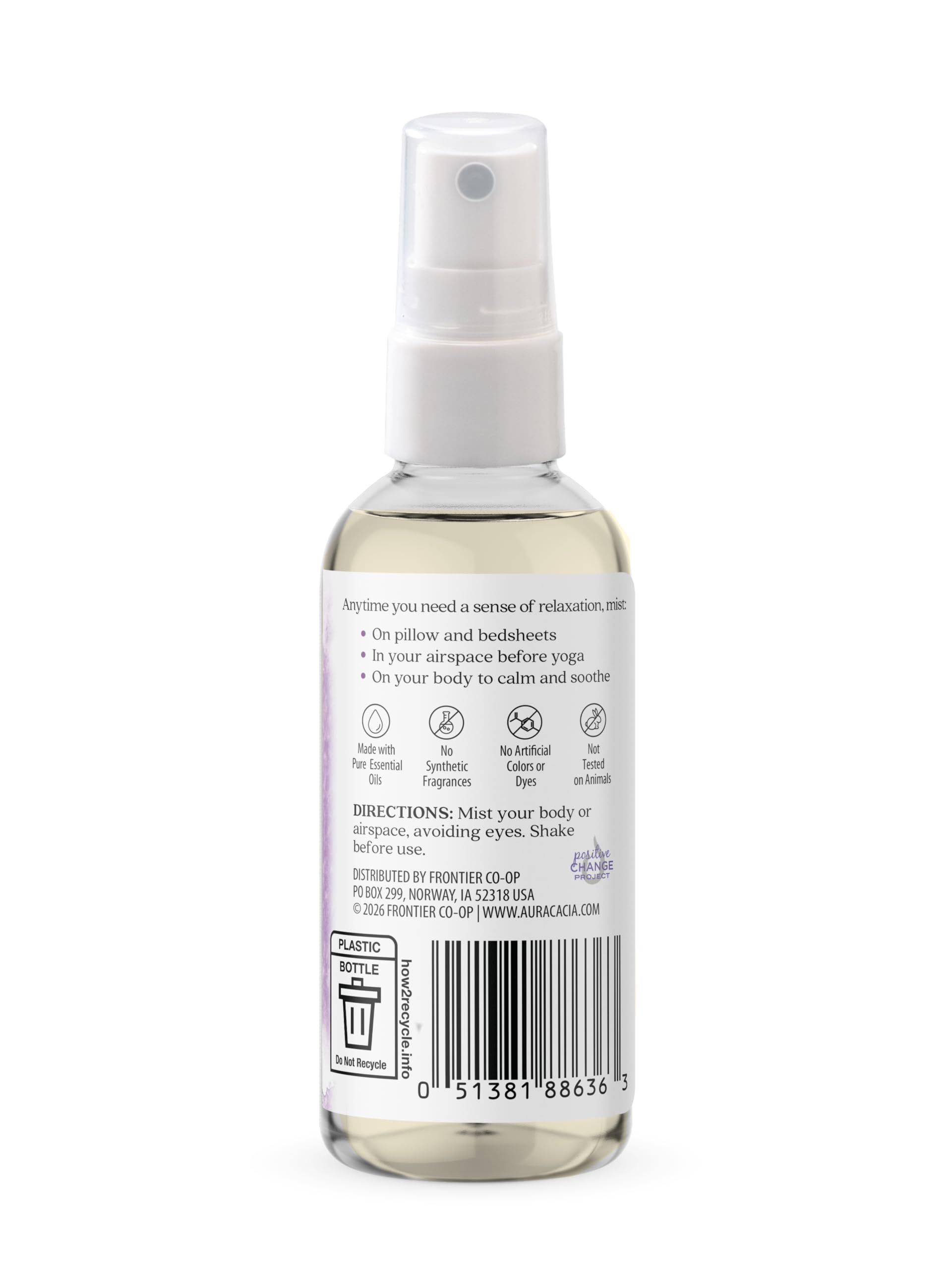 Aura Cacia niebla fina en ambiente, difunde aroma suavemente