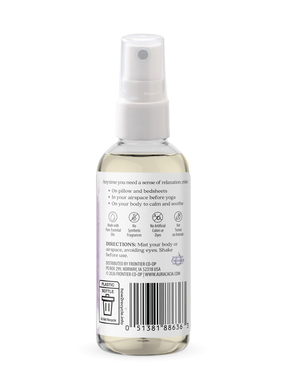 Aura Cacia niebla fina en ambiente, difunde aroma suavemente