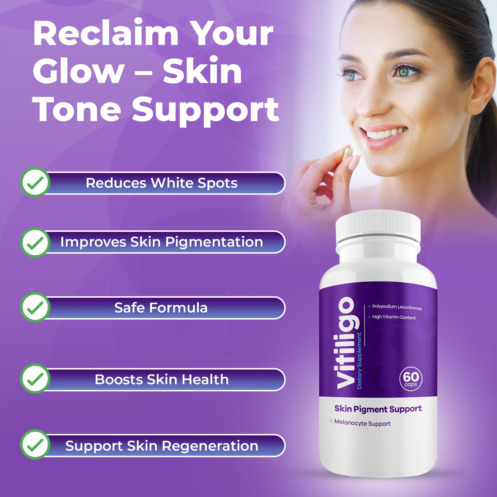 AURA VITAMINS varias cápsulas en mano para visualizar dosis diaria