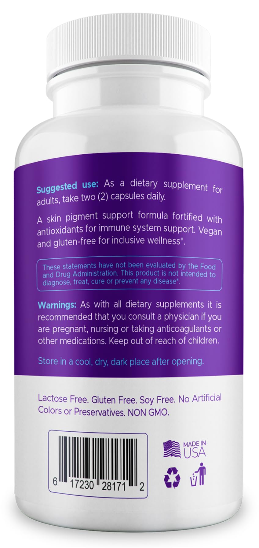 AURA VITAMINS sello GMP en empaque que comunica control de calidad