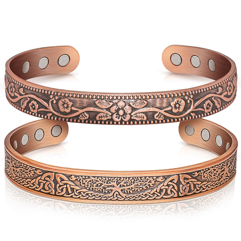 Auramag brazalete frontal mostrando acabado pulido y diseño elegante