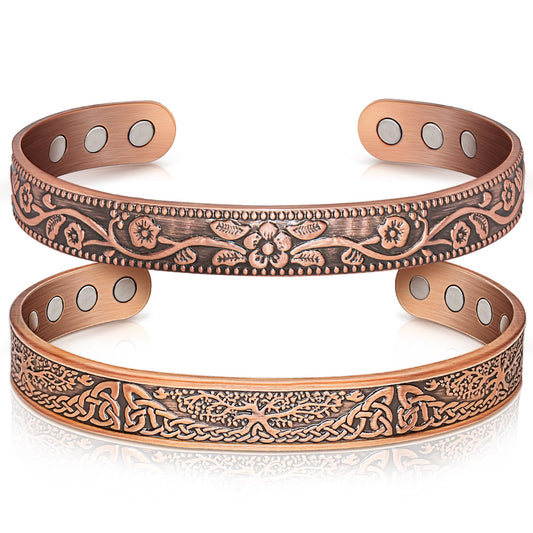 Auramag brazalete frontal mostrando acabado pulido y diseño elegante