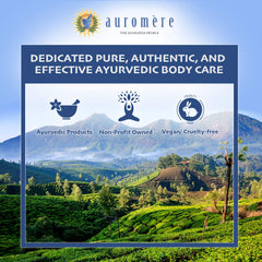 Auromere etiqueta con ingredientes mostrando Neem y beneficios botánicos
