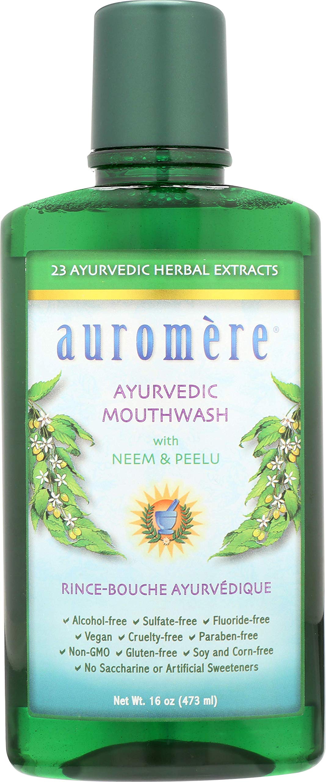 Auromere envase frontal mostrando etiqueta clara y beneficios