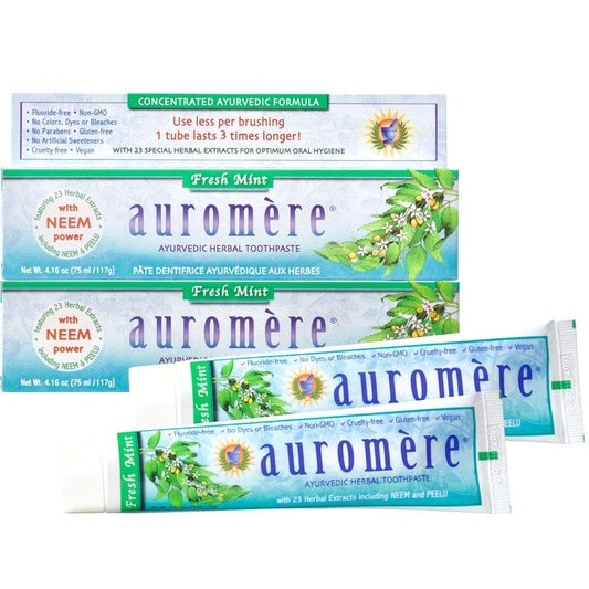 Auromere frontal del pack de 2 mostrando envase y beneficios claros