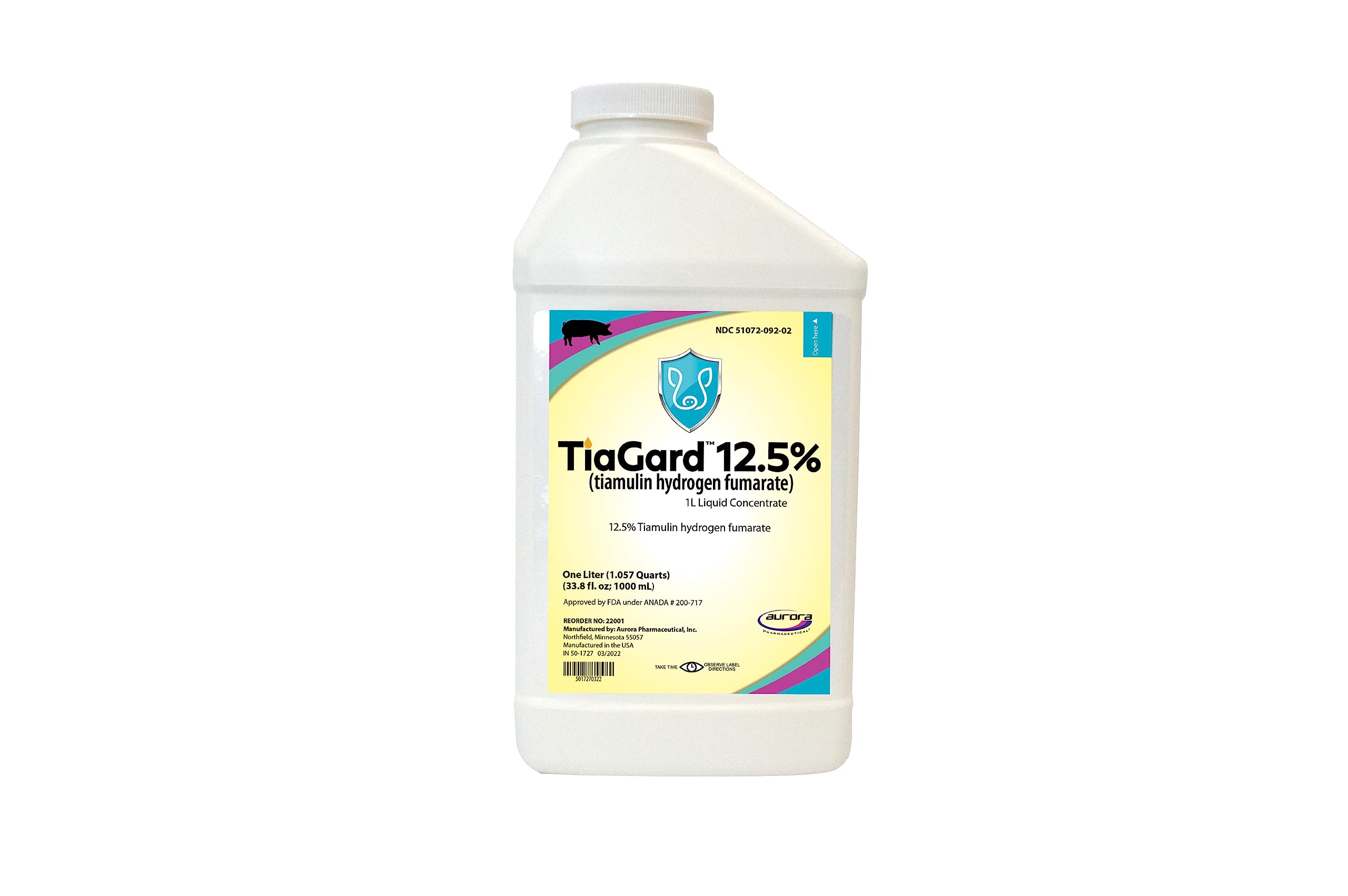 Aurora TiaGard envase frontal 1 L mostrando etiqueta clara y beneficios de dosificación