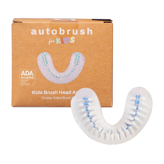 autobrush vista frontal del cabezal en su empaque mostrando diseño doble y facilidad de uso