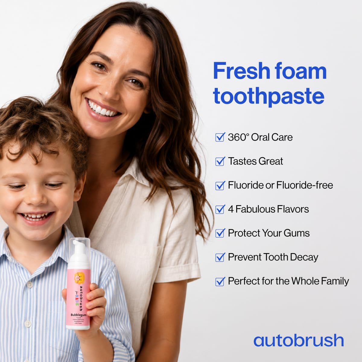 autobrush pasta aplicada en cepillo en U mostrando compatibilidad y cobertura