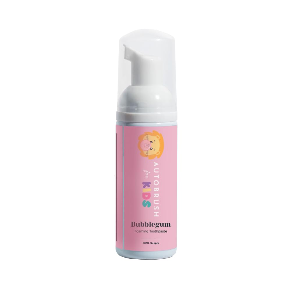 autobrush envase frontal sabor chicle mostrando diseño y beneficio de limpieza