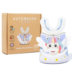 autobrush frontal del empaque mostrando diseño infantil y beneficios