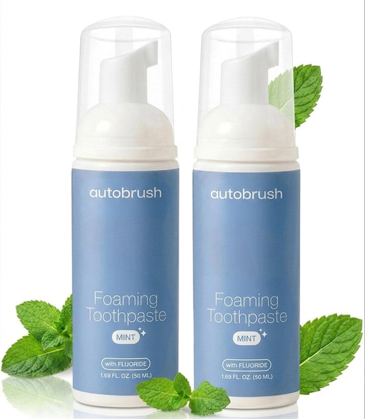 Autobrush envase frontal mostrando pack de 2 y beneficio anti-caries