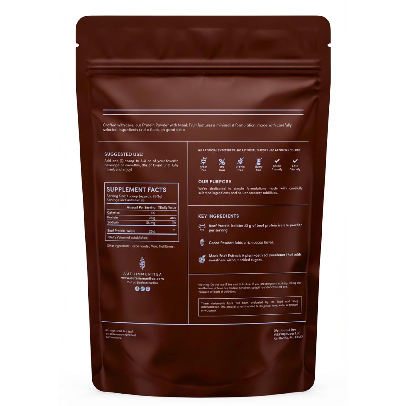 Autoimmuni-Tea desayuno estilo de vida, proteína conveniente y compatible