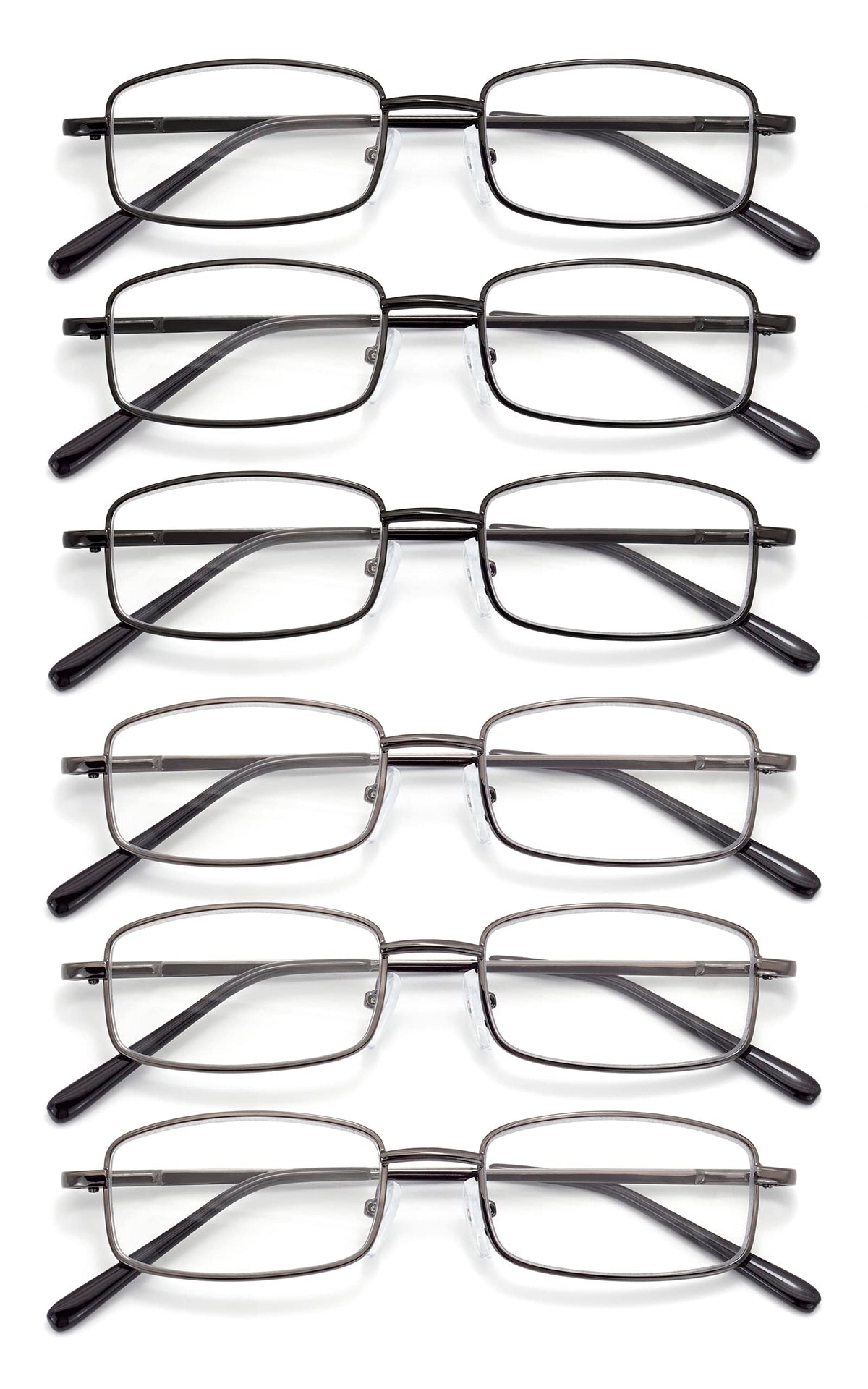 Autojouls pack de seis gafas frontales que muestra colores y diseño, ideal para variedad