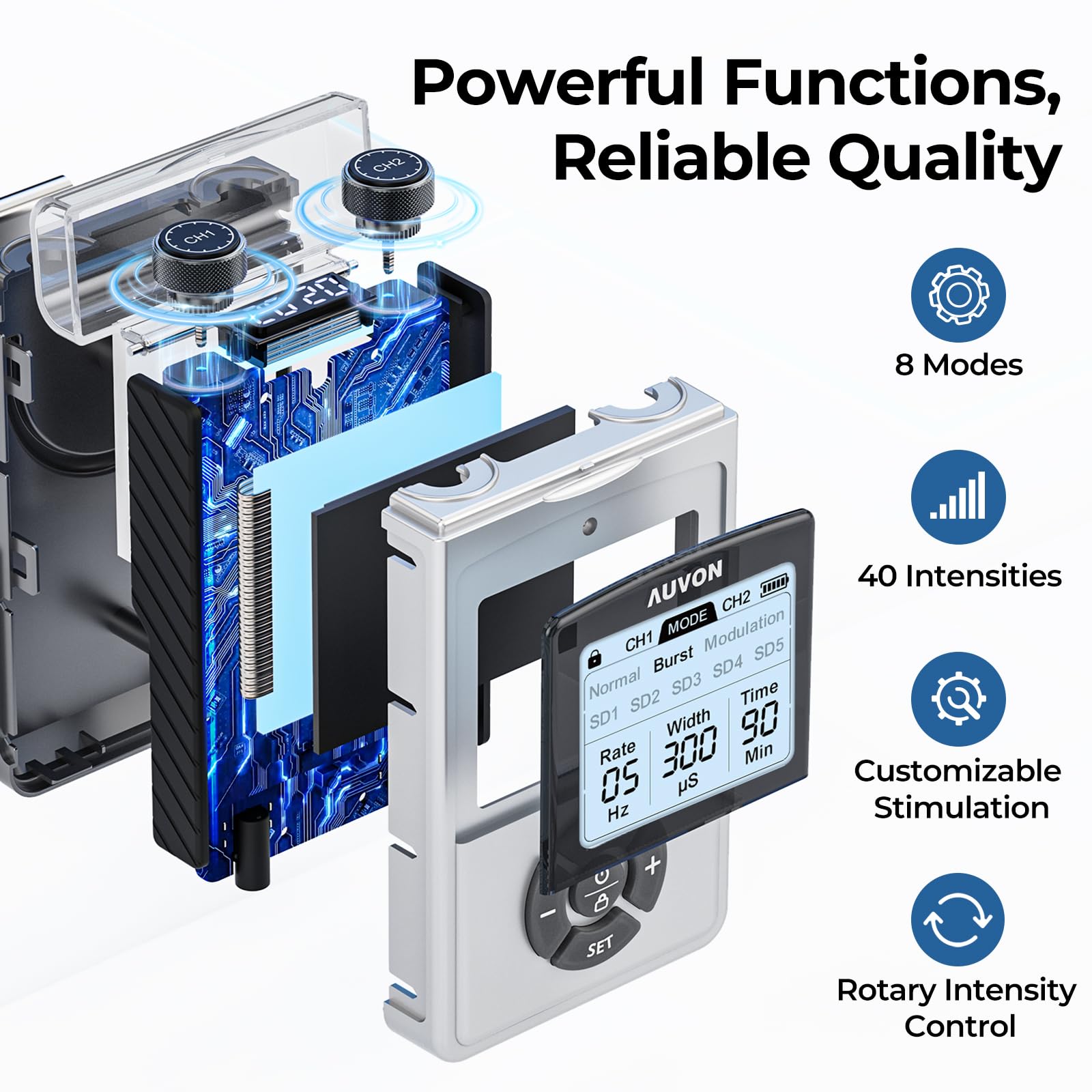 AUVON electrodos gel de baja impedancia para mejor adherencia y limpieza