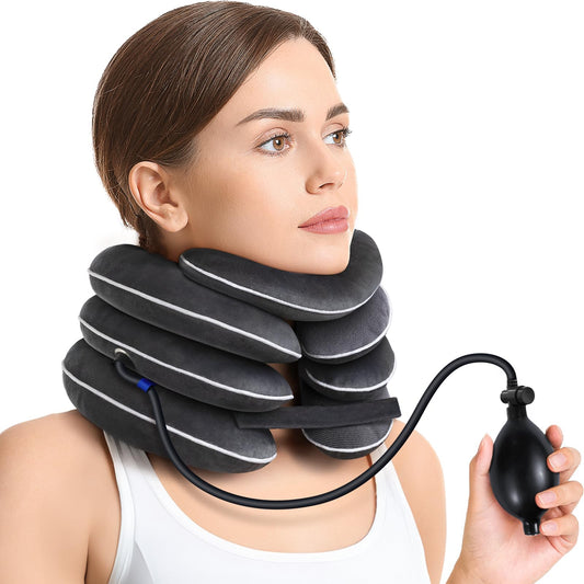 AUVON vista frontal del colchón cervical XL con soporte, mejora la postura