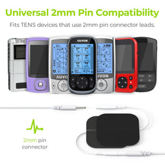 AUVON conector de cable 2mm junto a electrodo, asegura compatibilidad universal